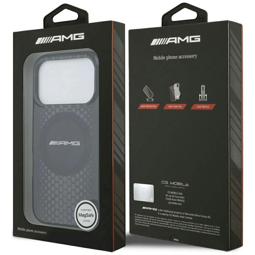 Amg Black Double Layer Transparent Graphics Case With Magsafe For Iphone 17 Pro 6.3" - Amhmp17l24hhgpk