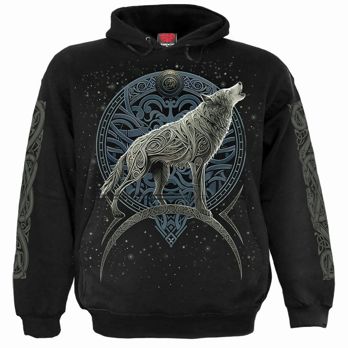 Spiral Direct Black Celtic Wolf - Hoody - M