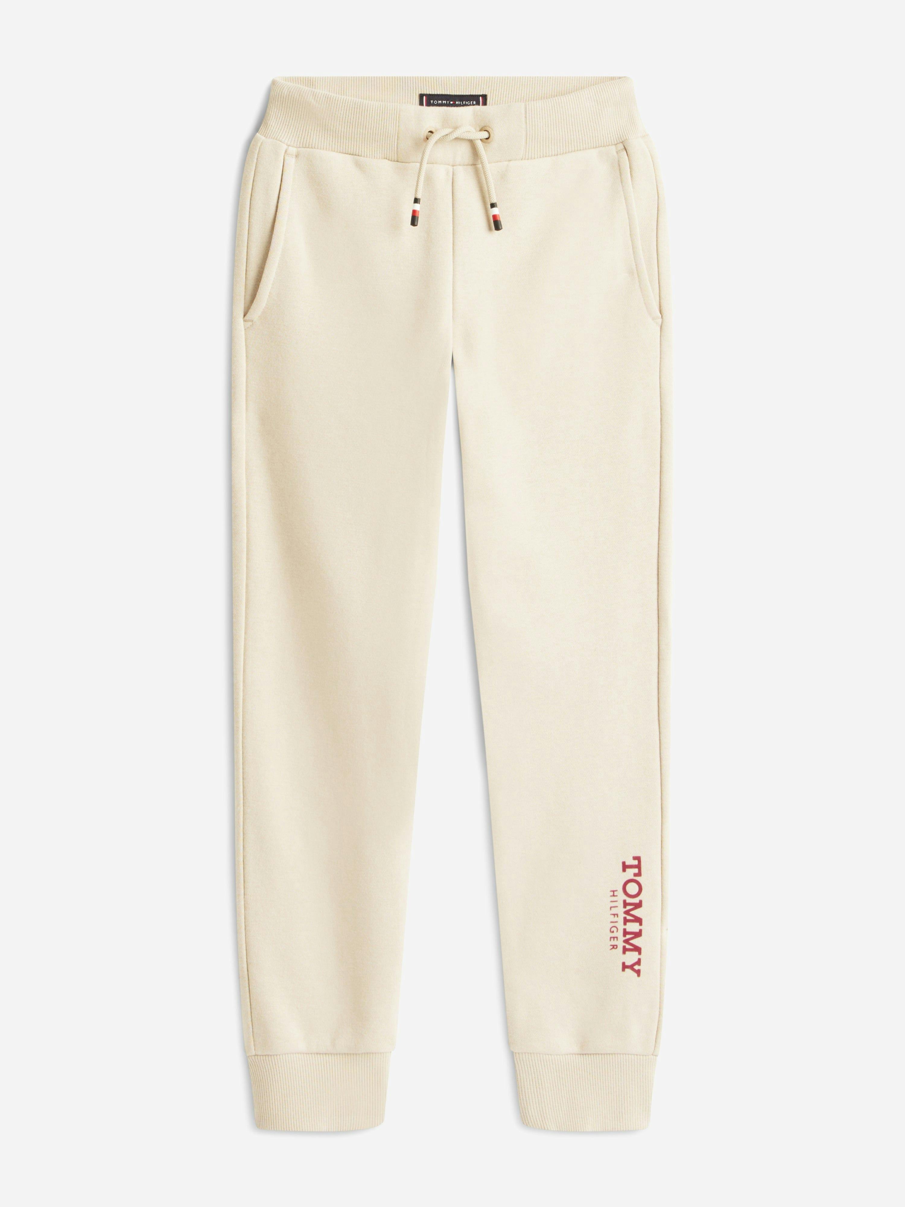 Tommy Hilfiger Boys Beige Monotype Print Joggers In - 12 Yrs