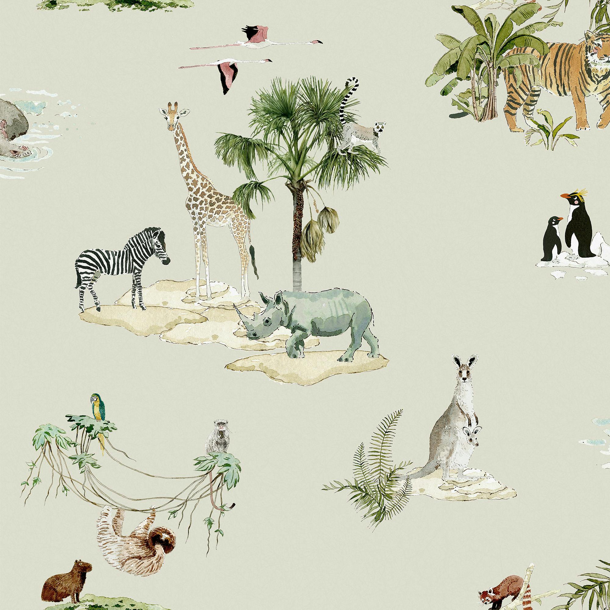 Rackhams Animals Of The World Hambleton Sage Wallpaper