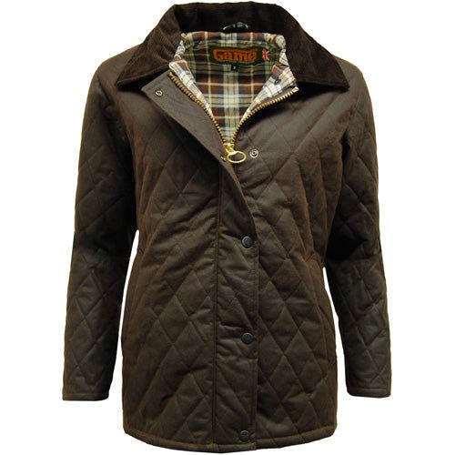 Coolandnew Women's Brown Game Zara Quilted Wax Jacket - Xxl