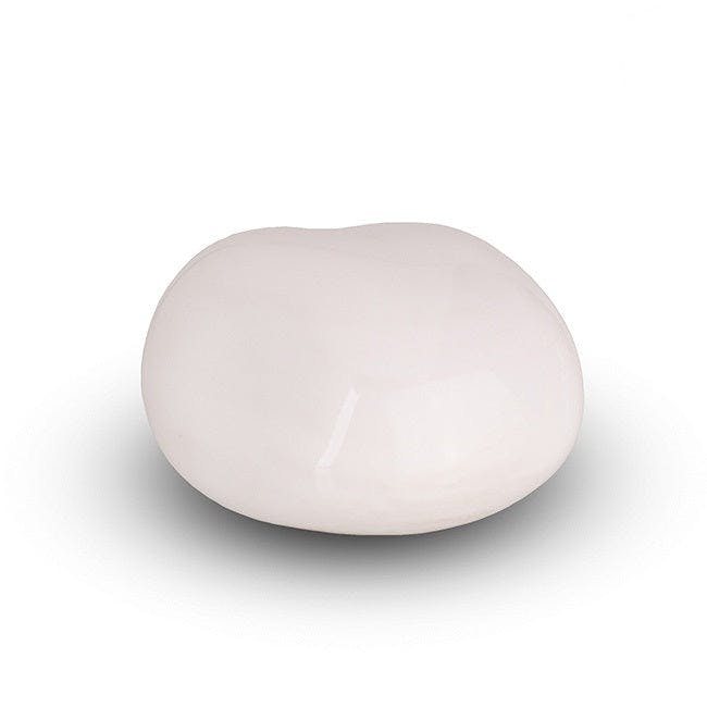 Rackhams White Ceramic Cuddle Stone Keepsake Collection - High Shine