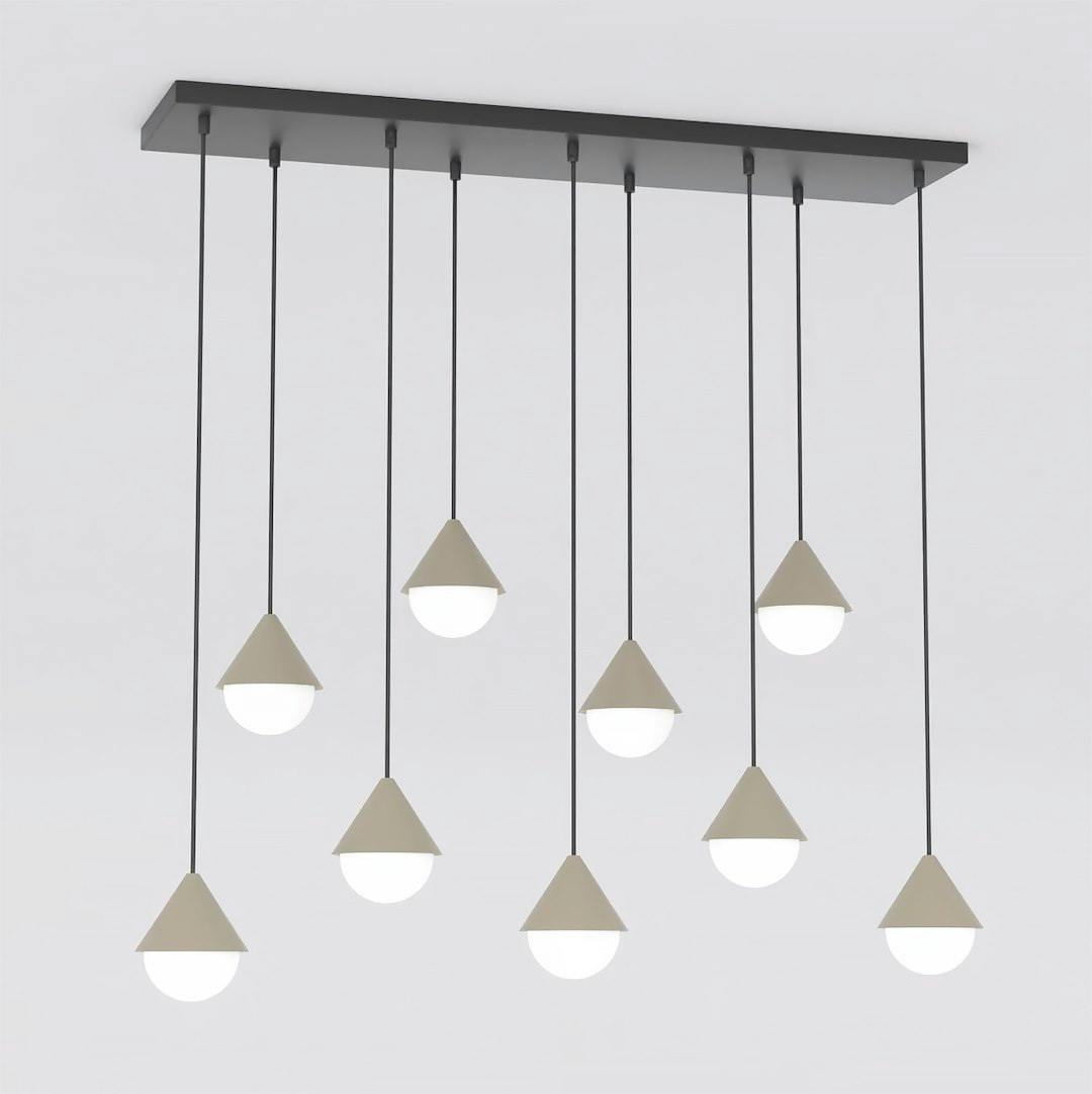 Rackhams Black/Beige Giro Pendant Lamp 9 X G9