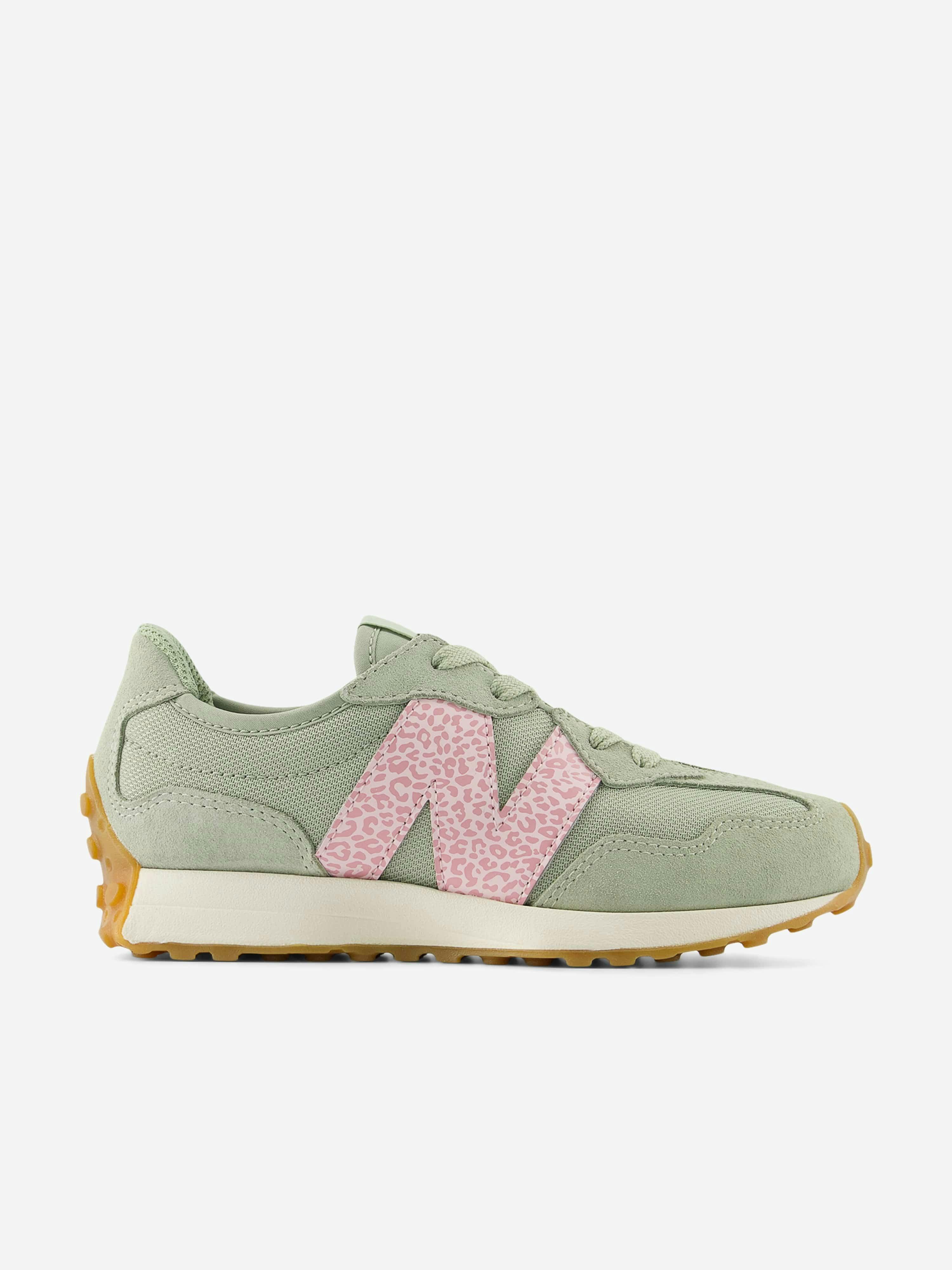 New Balance Girls Green 327 Lace Trainers In - Eu 36 Uk 3.5 - Us 4