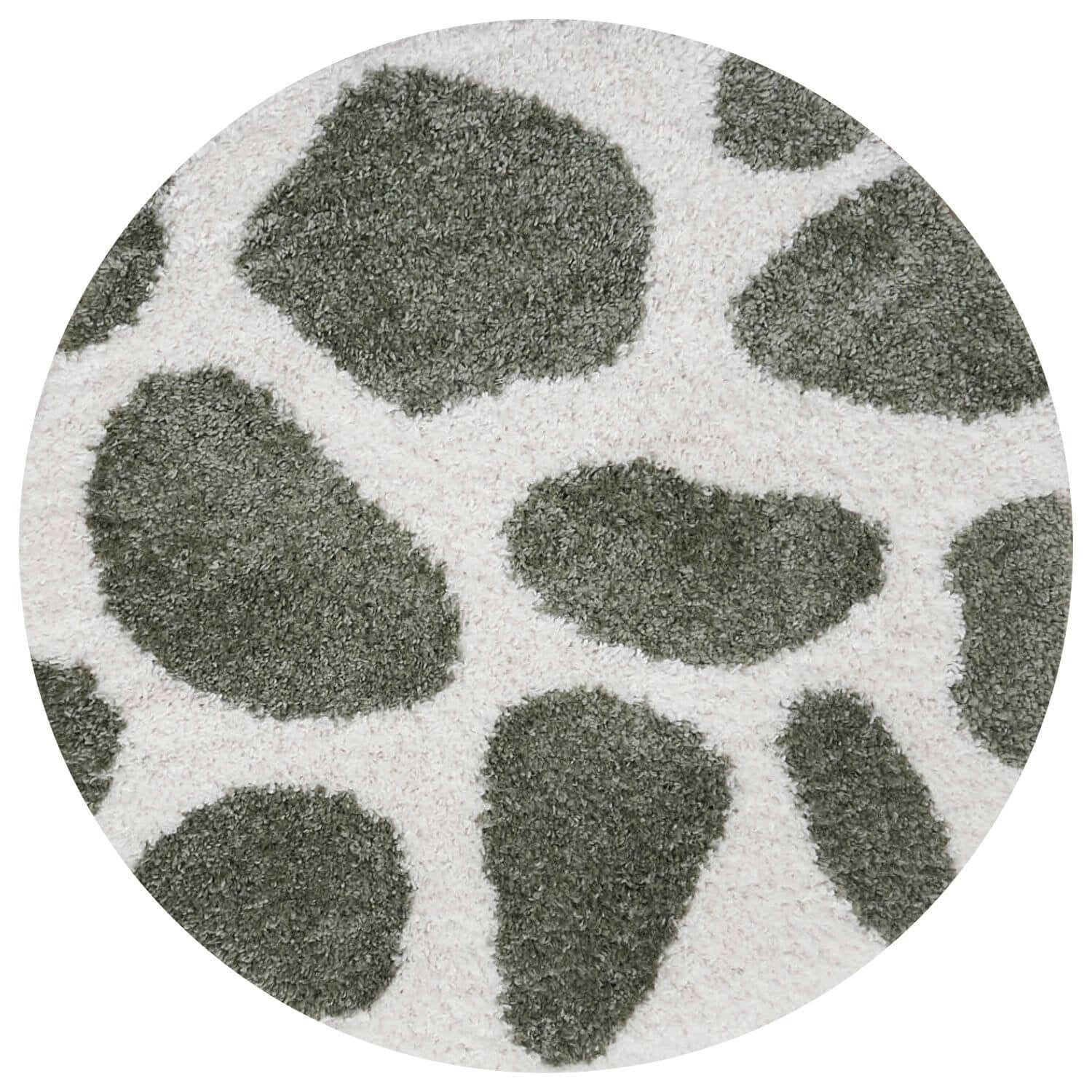 The Rugs Green Moodi Shaggy Erosan Rug - Ø 120 Cm