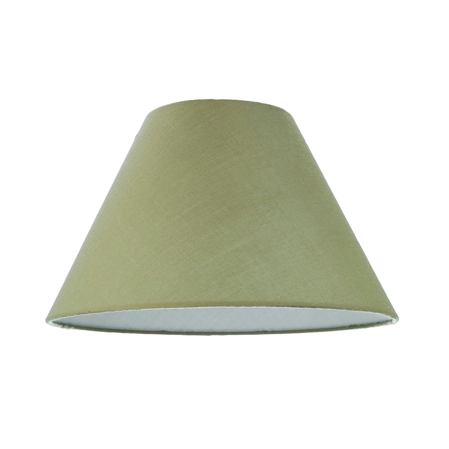 Rackhams Green 10 Inch Olive Cotton Coolie Lampshade For Table Lamp Or Pendant