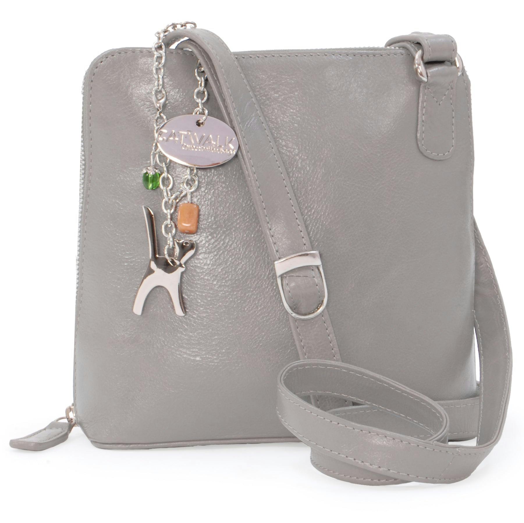 Catwalk Collection Handbags Grey Eleanor - Crossbody Bag