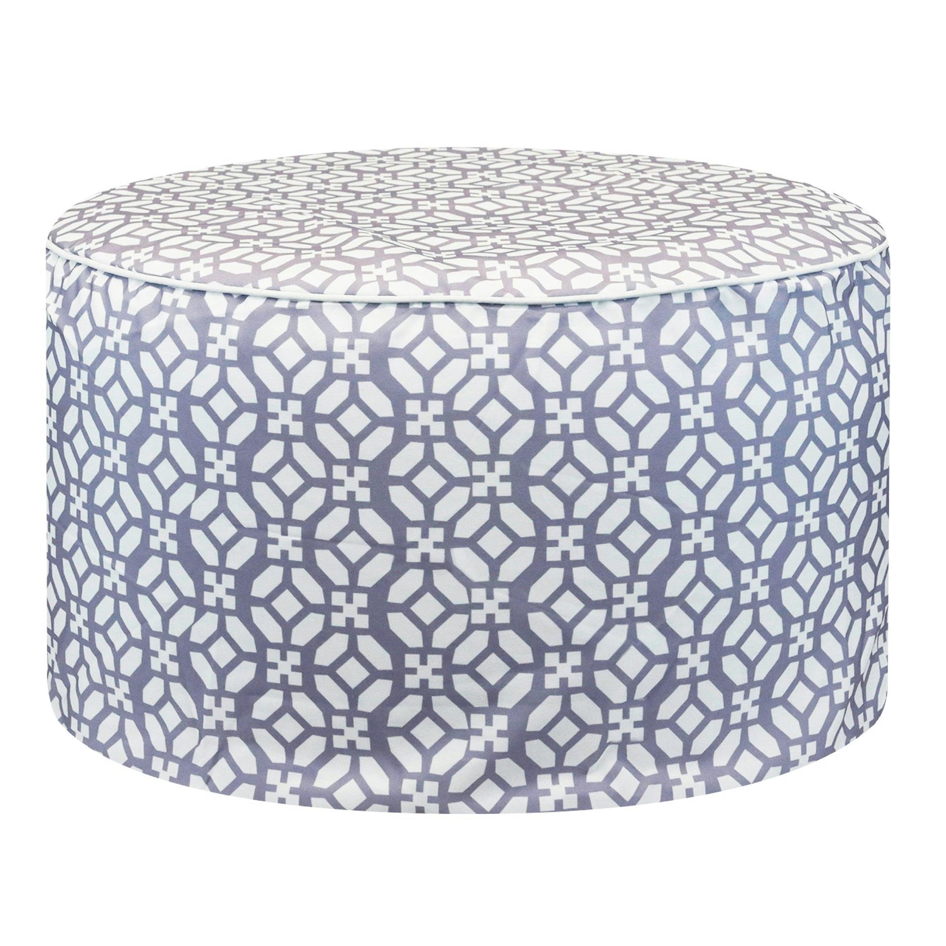 Rackhams Outdoor Pouf Ottoman – Geo Inflatable Footstool