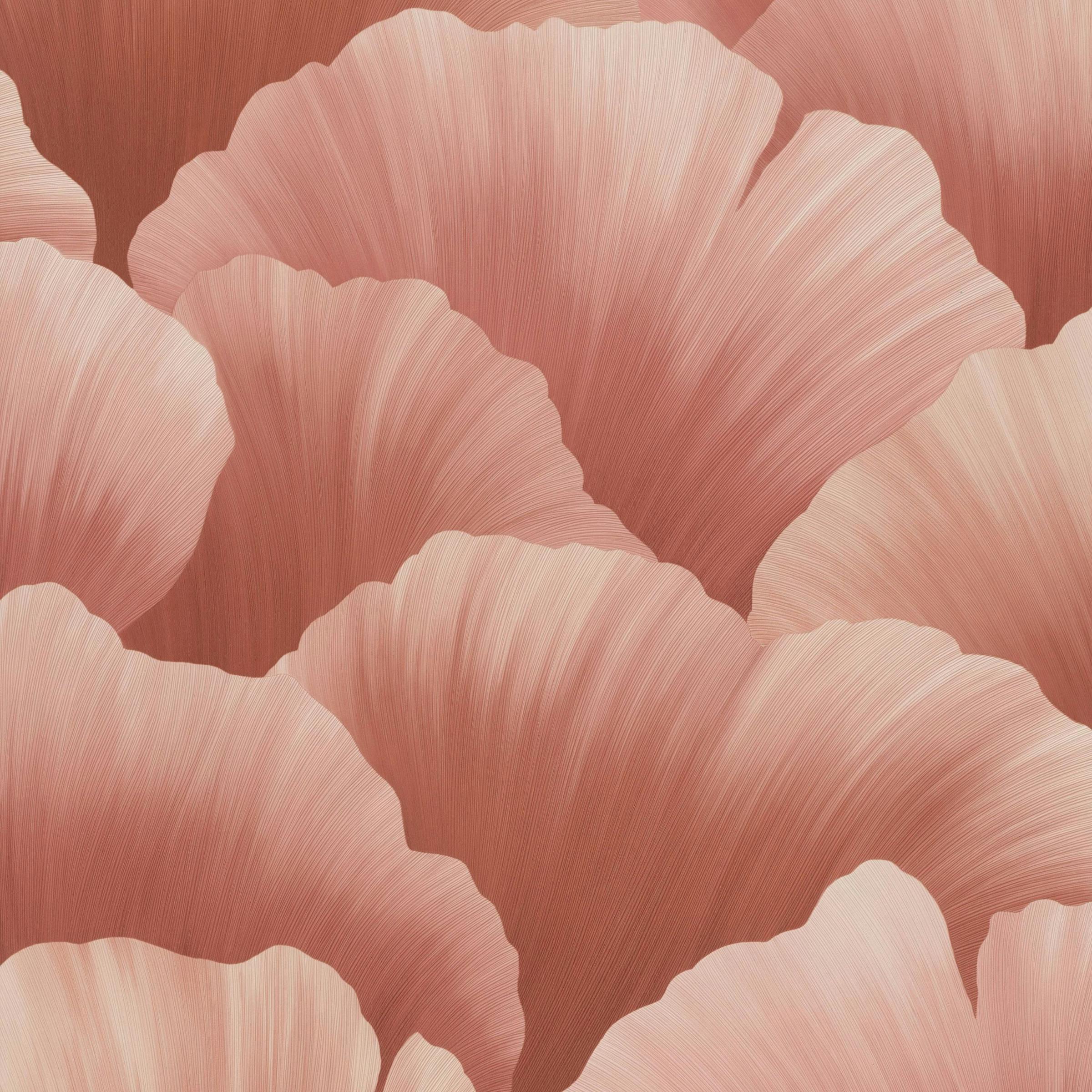 Grandeco Boutique Coral Petal Embossed Wallpaper - Rose Red - Image 3