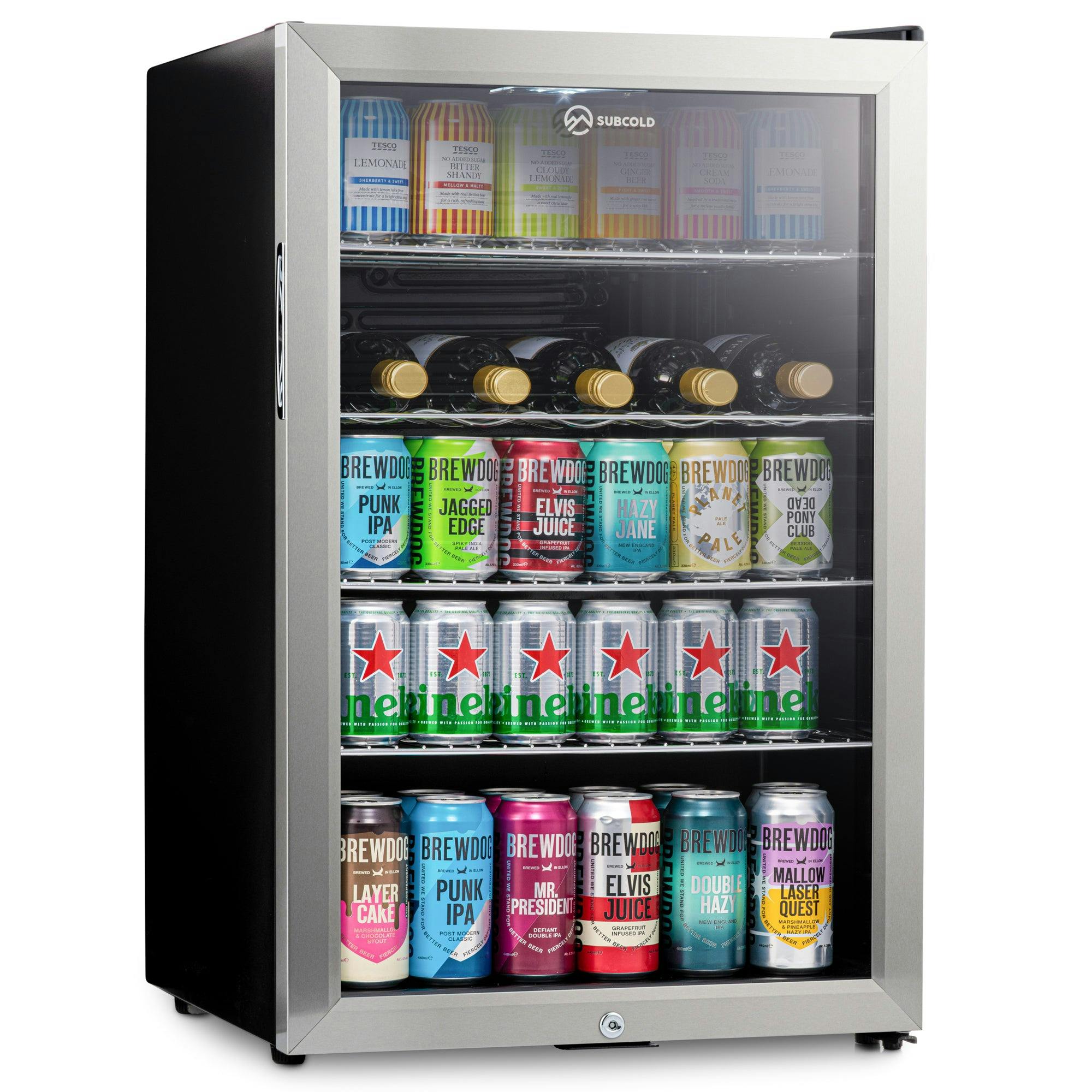 Subcold Black Super 115 Led Beer Fridge - Stainless Steel