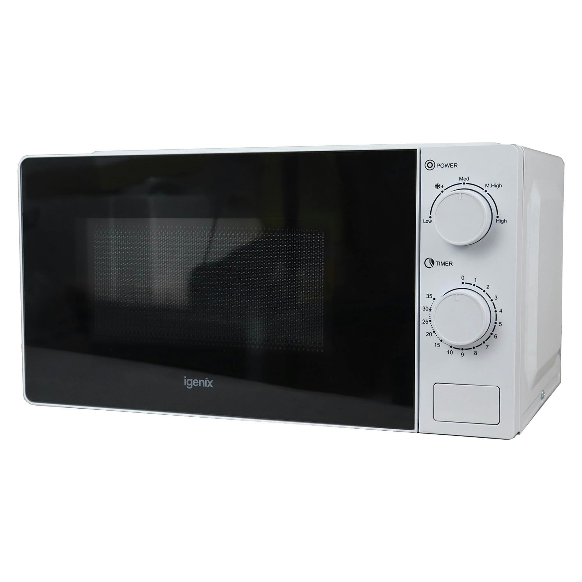 Igenix White Manual Microwave, 700 W, 20 Litre, 35 Minute Timer, Igms02071w