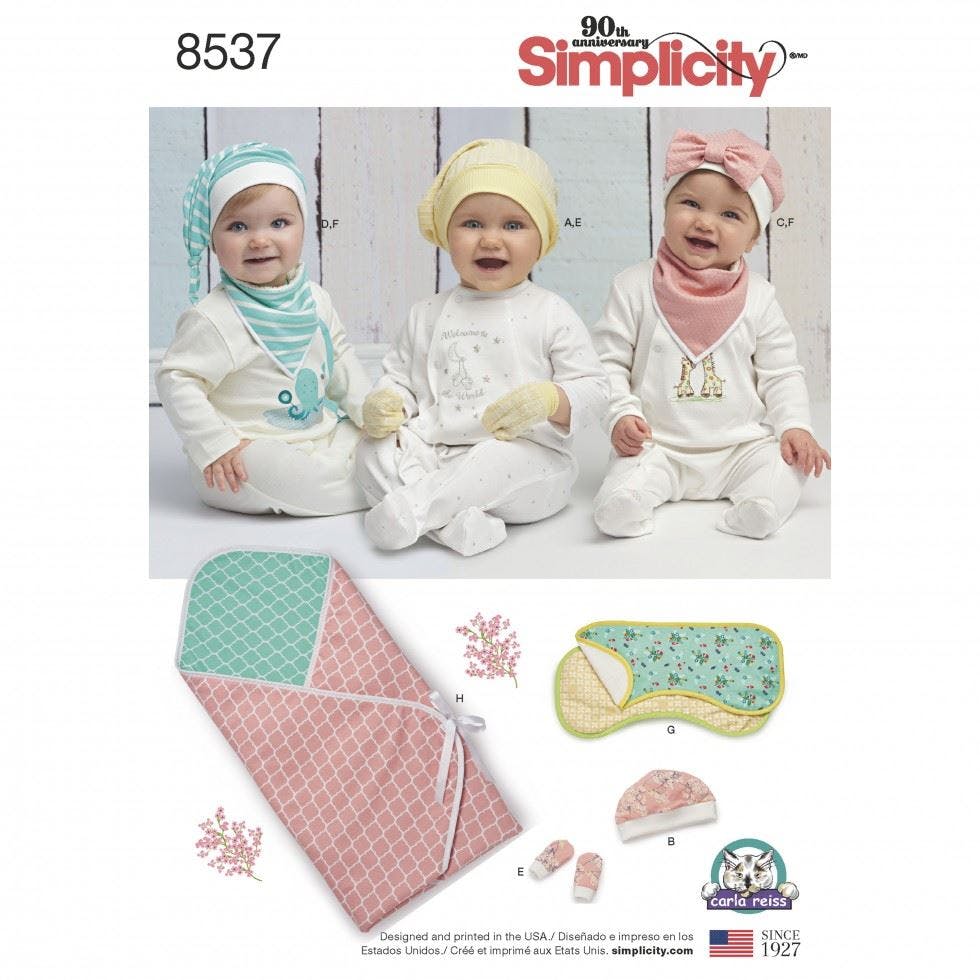 Simplicity Sewing Pattern 8537 For Baby, One Size - Easy - One Size