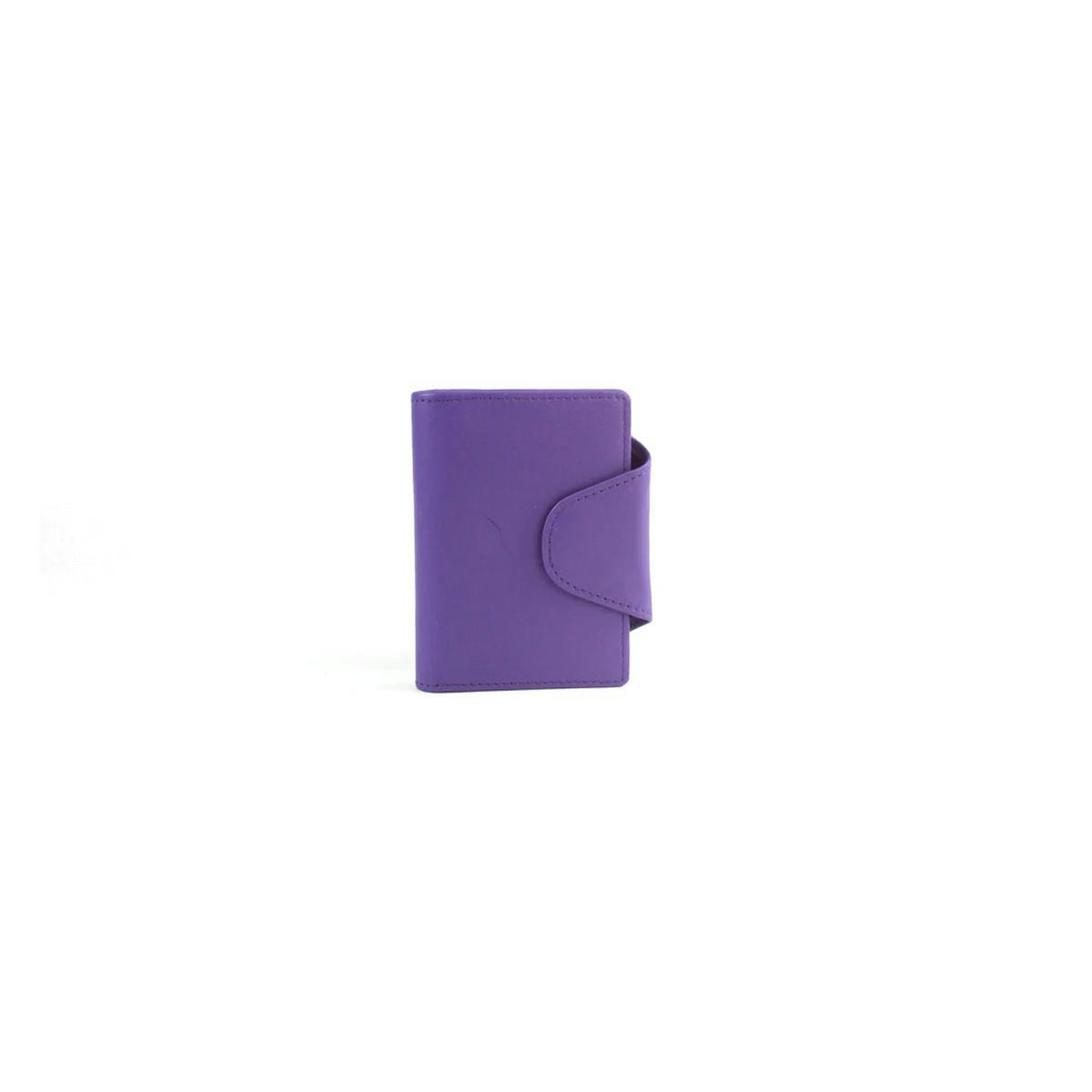 Eastern Counties Leather Unisex Adult Harmony Leather Card Holder - Violet - Violet - One Size - 100% Leather
