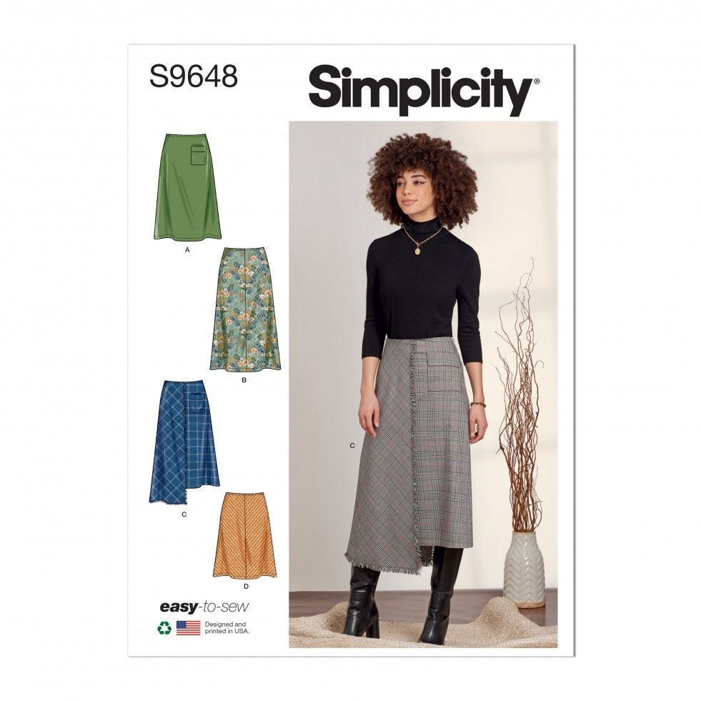 Simplicity Women's Sewing Pattern 9648, Skirts For K5 (8-10-12-14-16) - Easy - K5 (8-10-12-14-16)