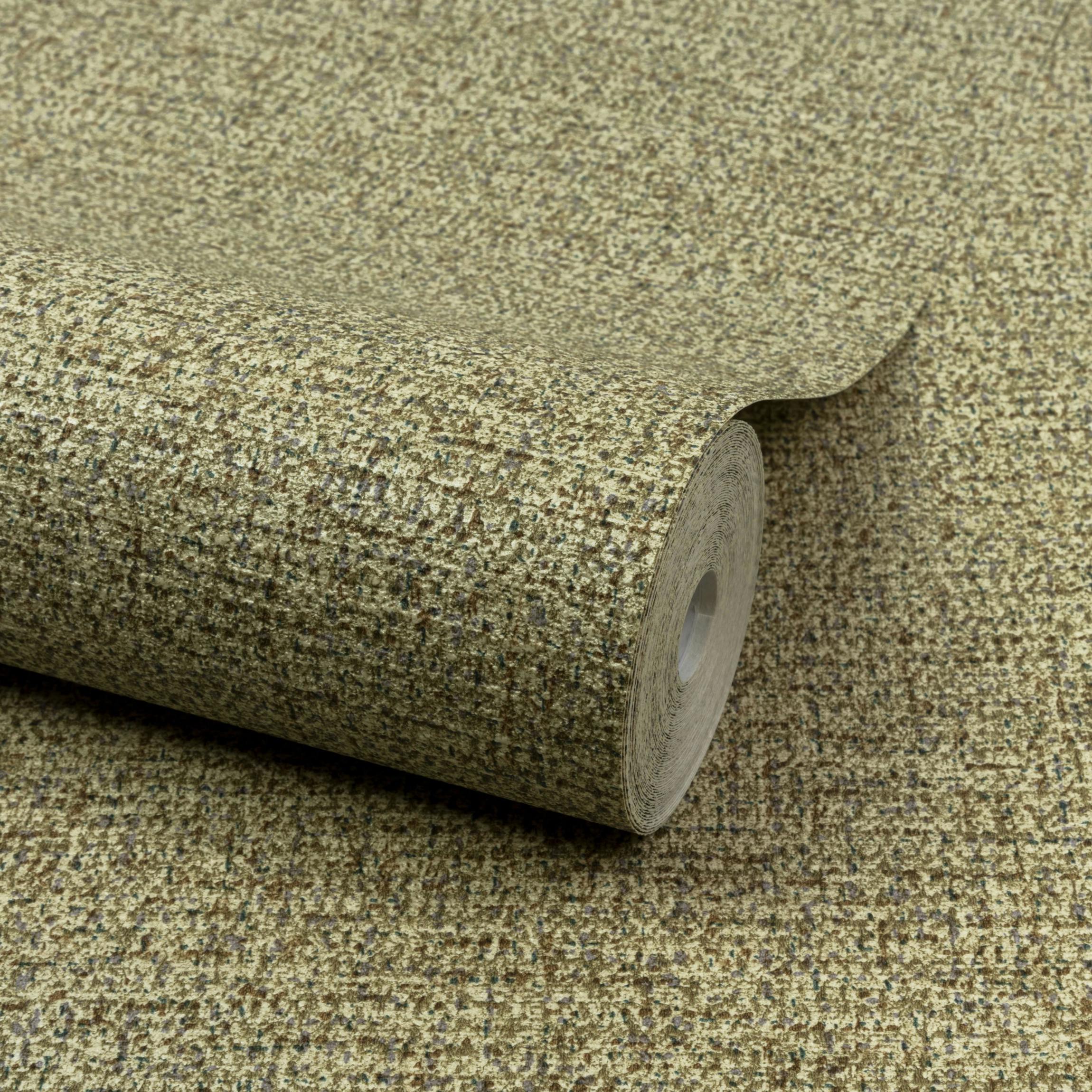 Rackhams Green Boutique Mysore Twill Plain Fabric Luxury Weight Embossed Wallpaper, Khaki