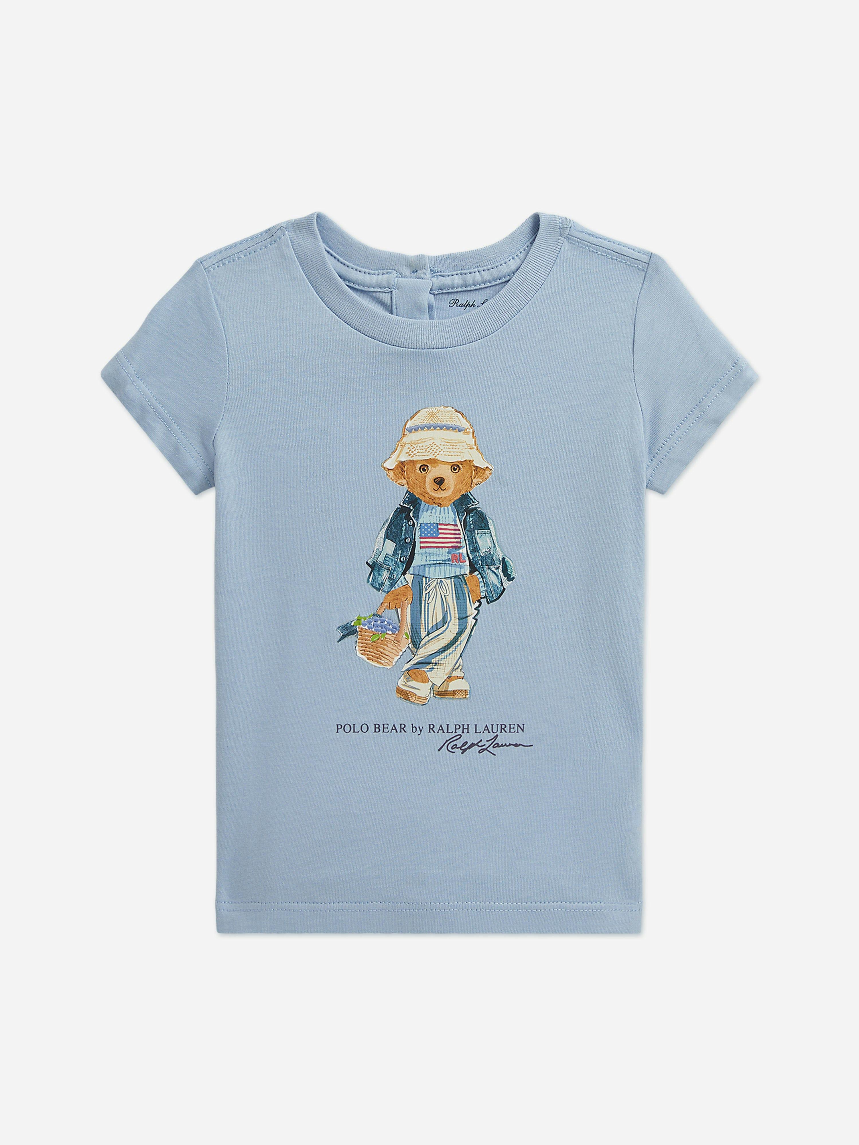 Ralph Lauren Kids Girls Blue Ralph Lauren Baby Polo Bear T-Shirt In - 18 Months