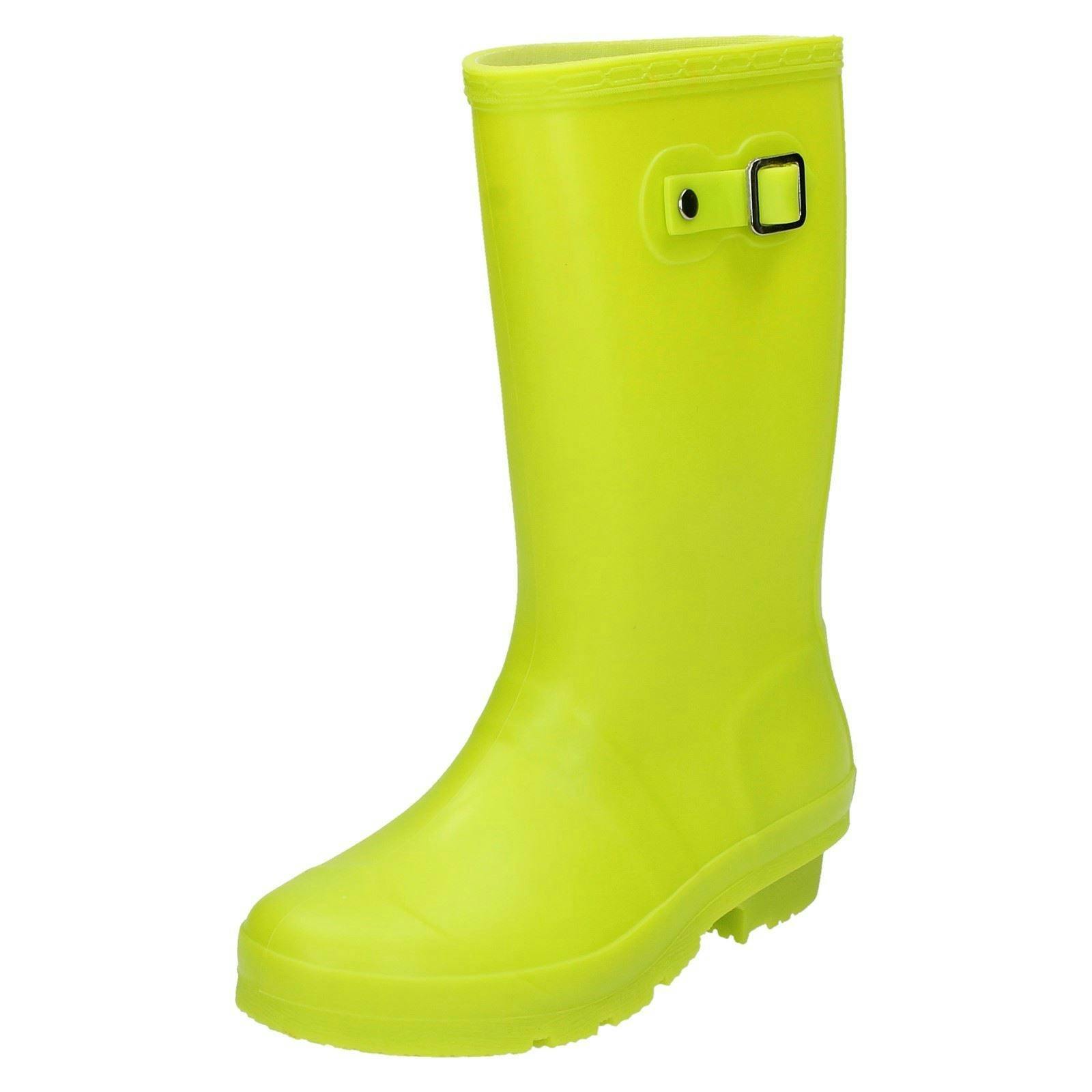 Spot On Girls Green Wellington Boots - Uk 13 Child
