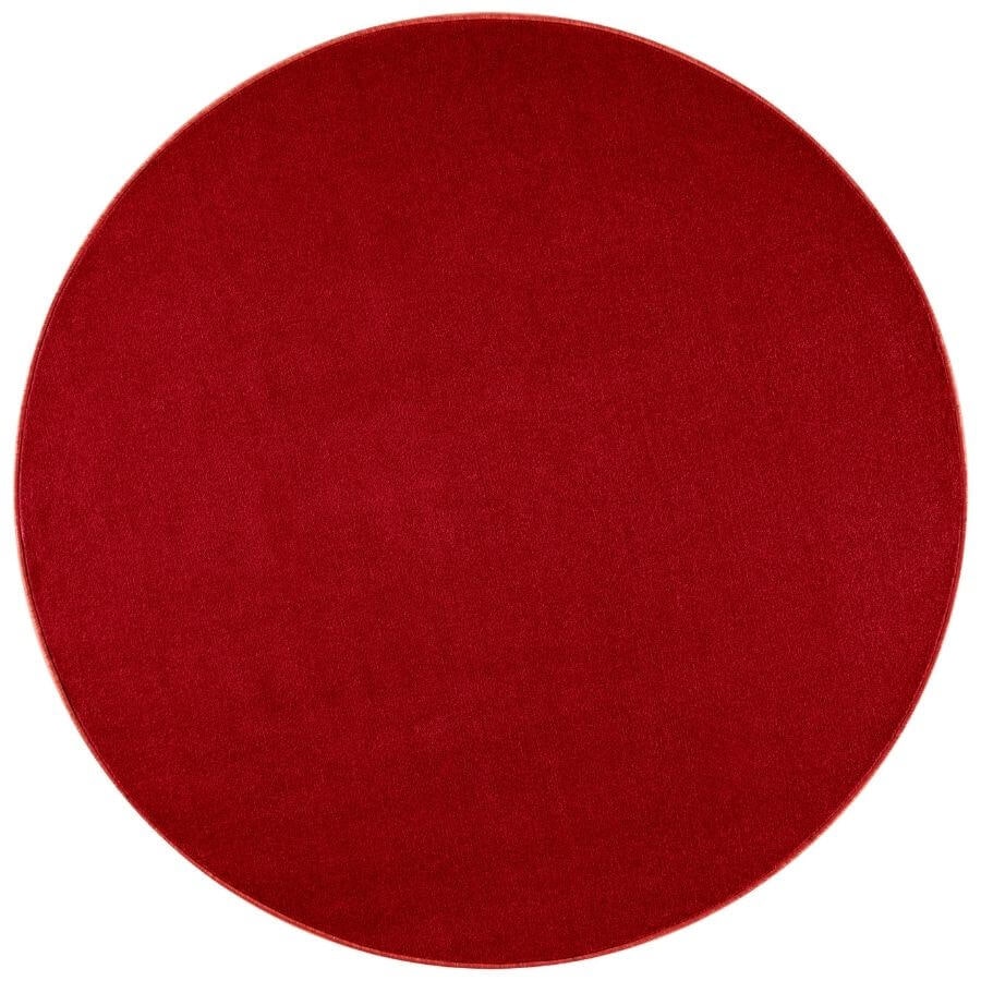 Hanse Home Red Plain Design Rug – Colour - Ø 133 Cm