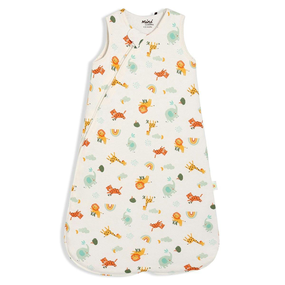 Mini Cuddles Unisex Infant White Baby Animal Printed Sleeping Bag, - 6-12 Months