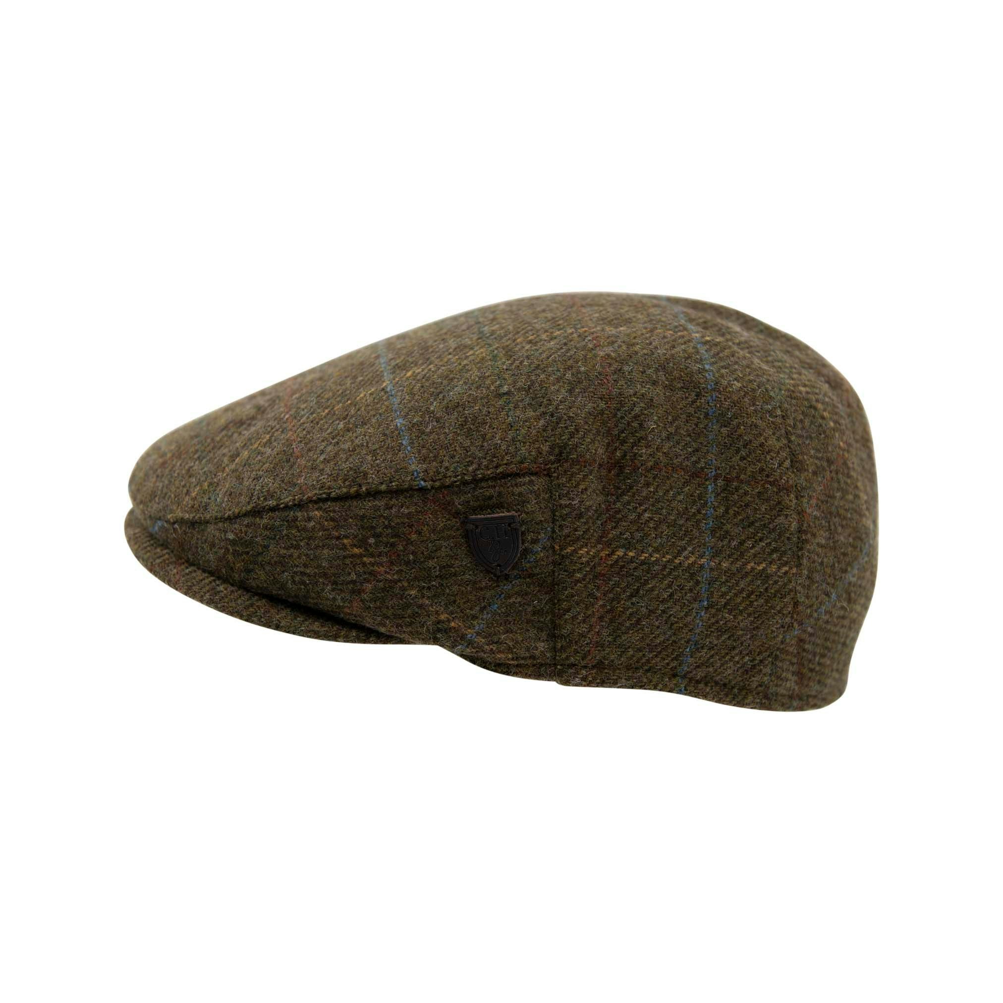 Carlyle Heath & Co. Brown Carlyle Heath Wool Box Check Flat Cap - Small