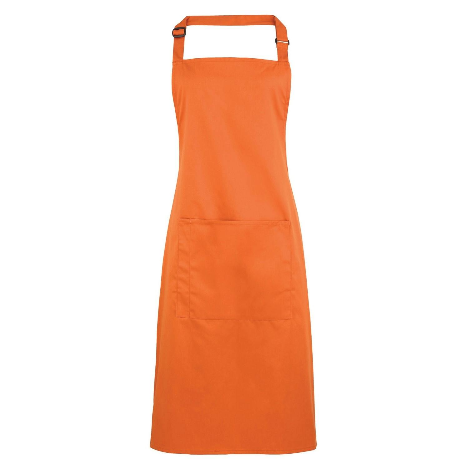 (One Size, Terracotta) Premier Ladies/Womens Colours Bip Apron With Pocket / Workwear - Image 2