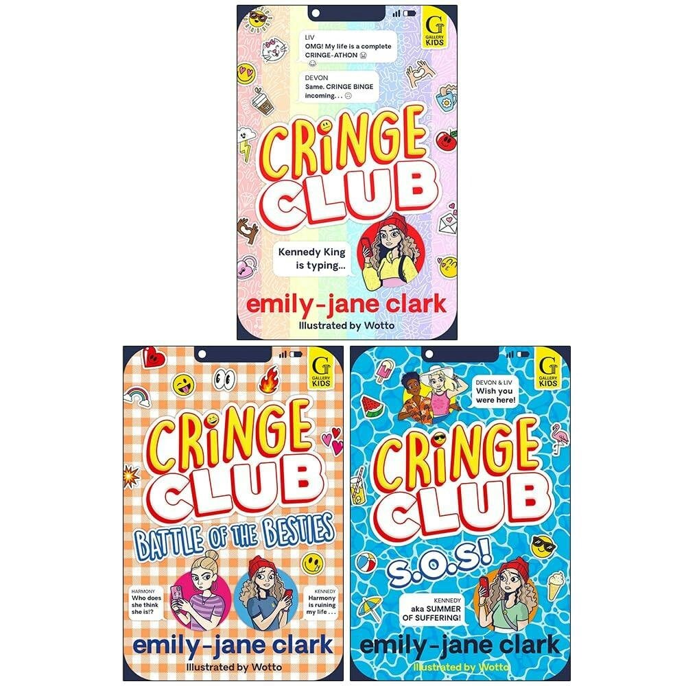 Cringe Club Series 3 Books Set By Emily-Jane Clark Battle of the Besties,SOS - Image 5