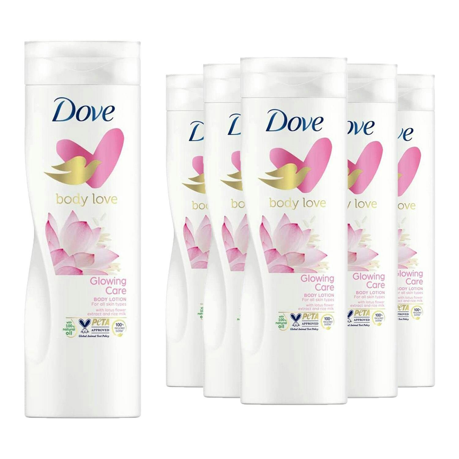 Dove Body Love Nourishing Secrets Body Lotion, Lotus & Rice Milk 400Ml 6 Pack