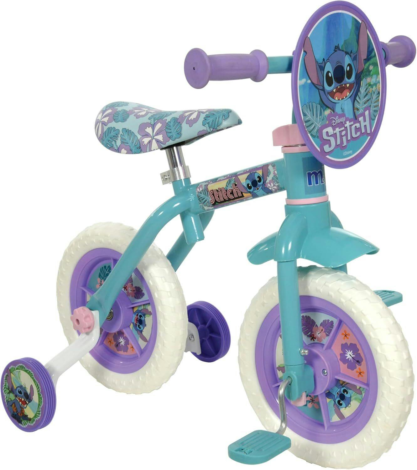 Lilo & Stitch Blue/Purple Stitch 2 In 1 10″ Training Bike –