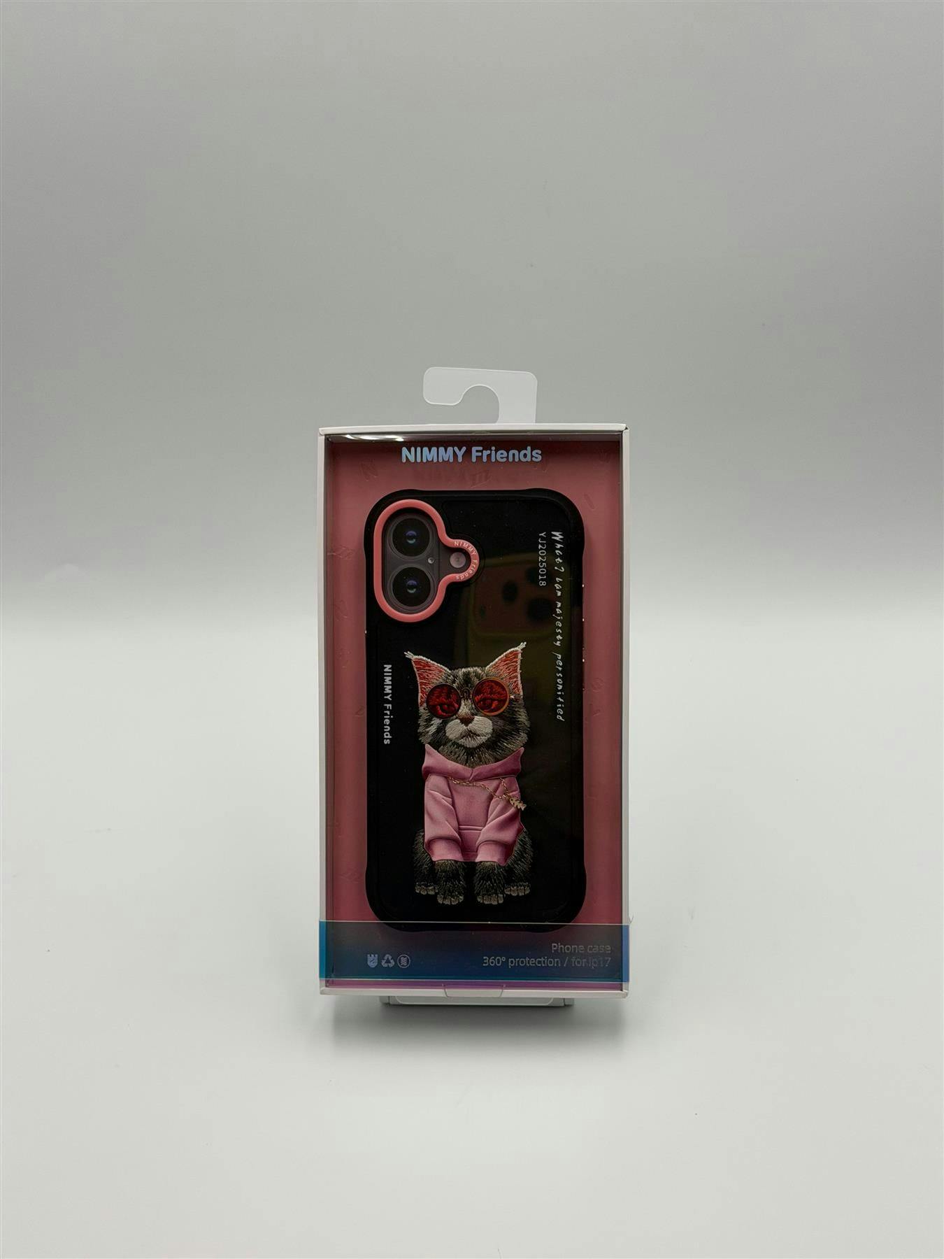 Nimmy Friends Black/Pink Nimmy Glasses Cool Cat Case With Magsafe For Iphone 17 6.3" - N-Yj-Ip17-018