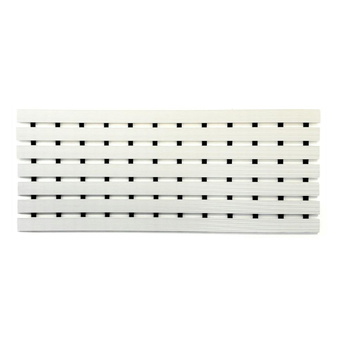 Rackhams White Non-Slip Pvc Duckboard Shower Mat - 61Cm X 25Cm