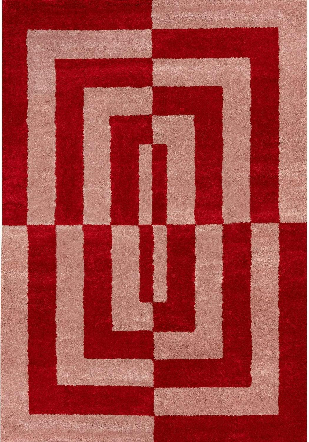 The Rugs Red/Pink Joli Geometric & Rug - 200X290 Cm