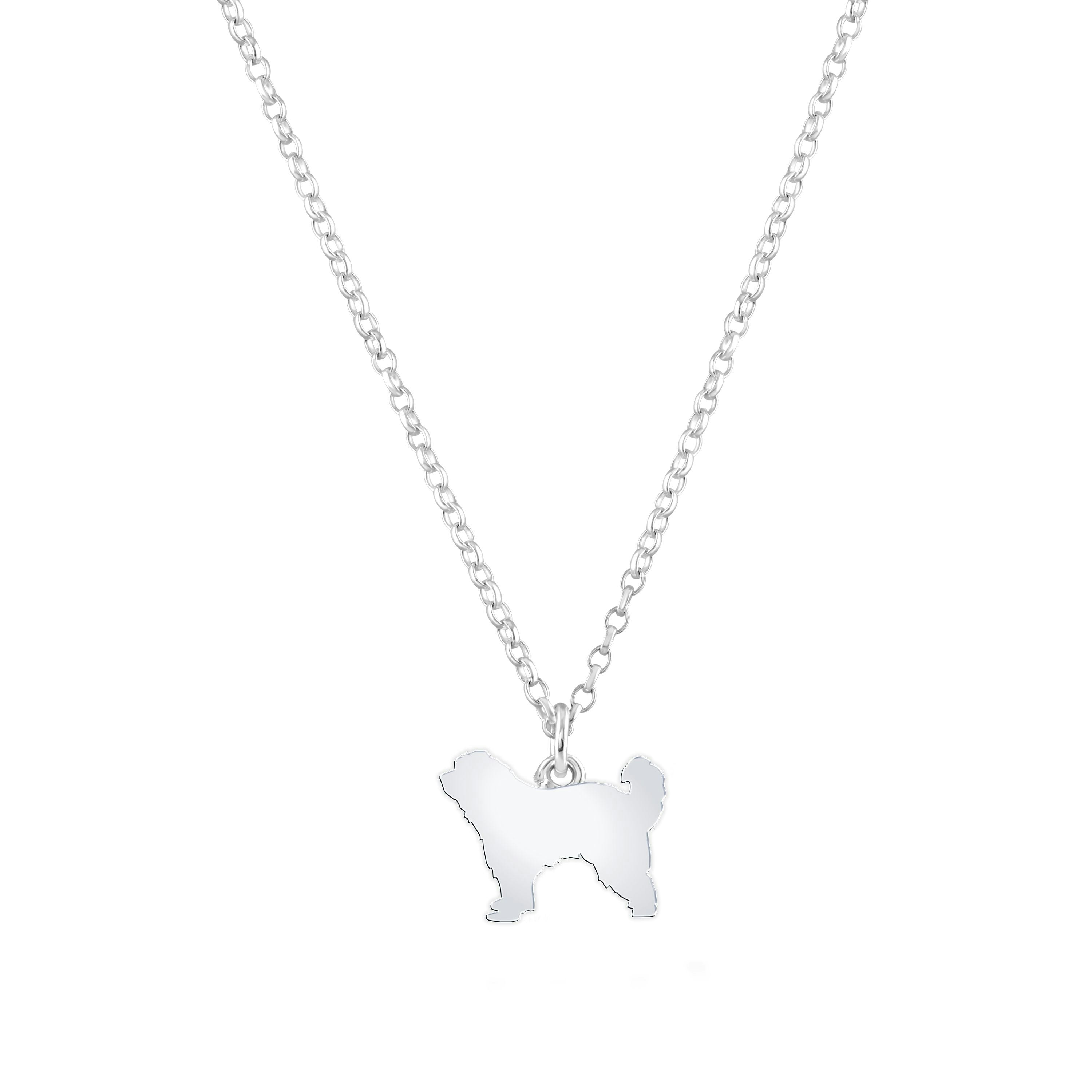 Mylee London Silver Great Pyrenees Silhouette Necklace - Personalised - Yes