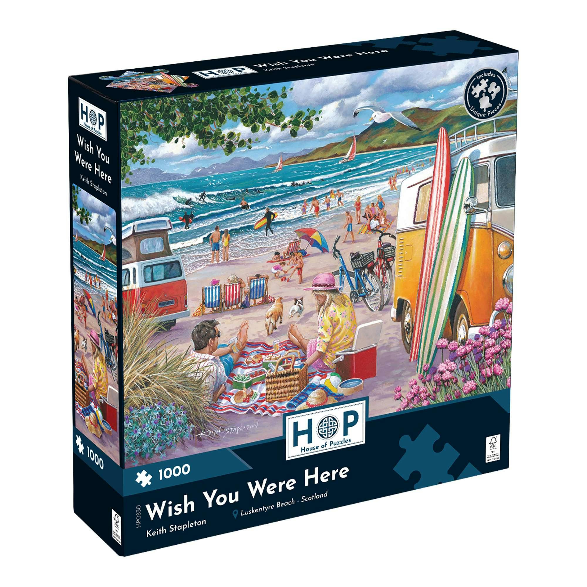 The House Of Puzzles Wish You Were Here 1000 Piece Jigsaw Puzzle