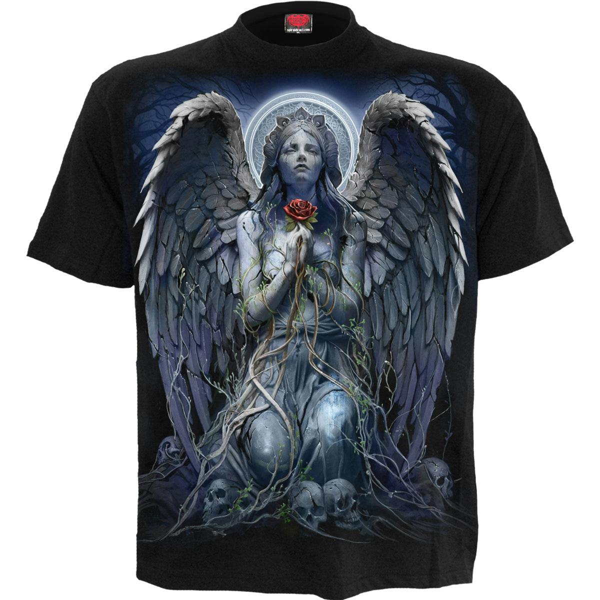 Spiral Black Grieving Angel - T-Shirt - Digital - S