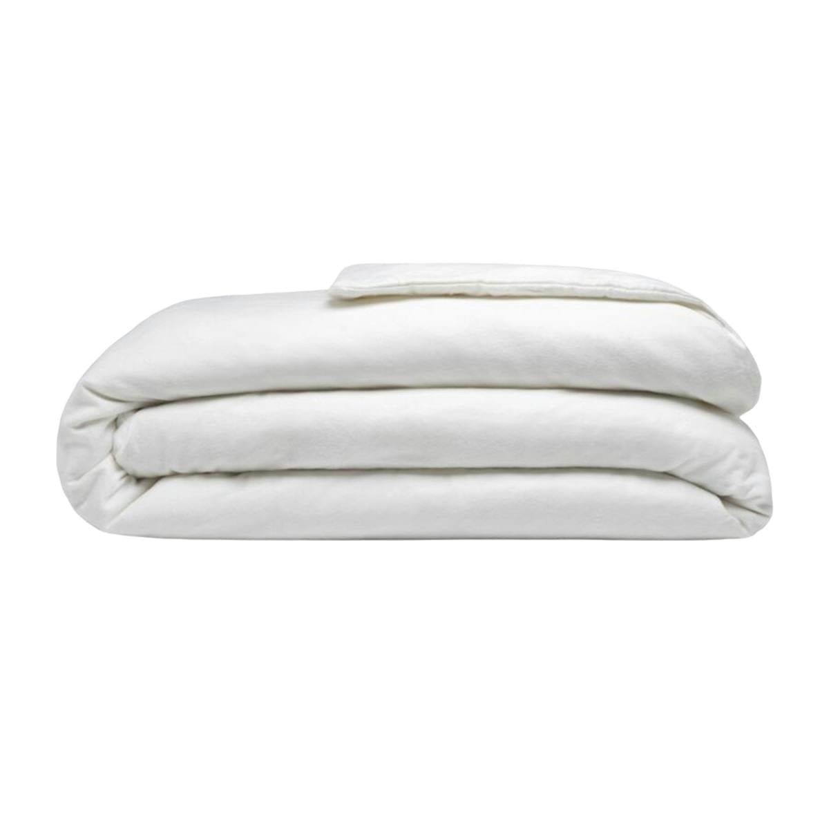 Belledorm White Brushed Cotton Duvet Cover - Superking - 100% Cotton