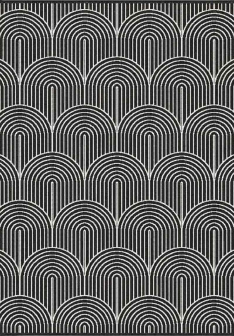 Hanse Home Black Pangli Flatweave Reversible Rug Indoor-Outdoor - 120X170 Cm