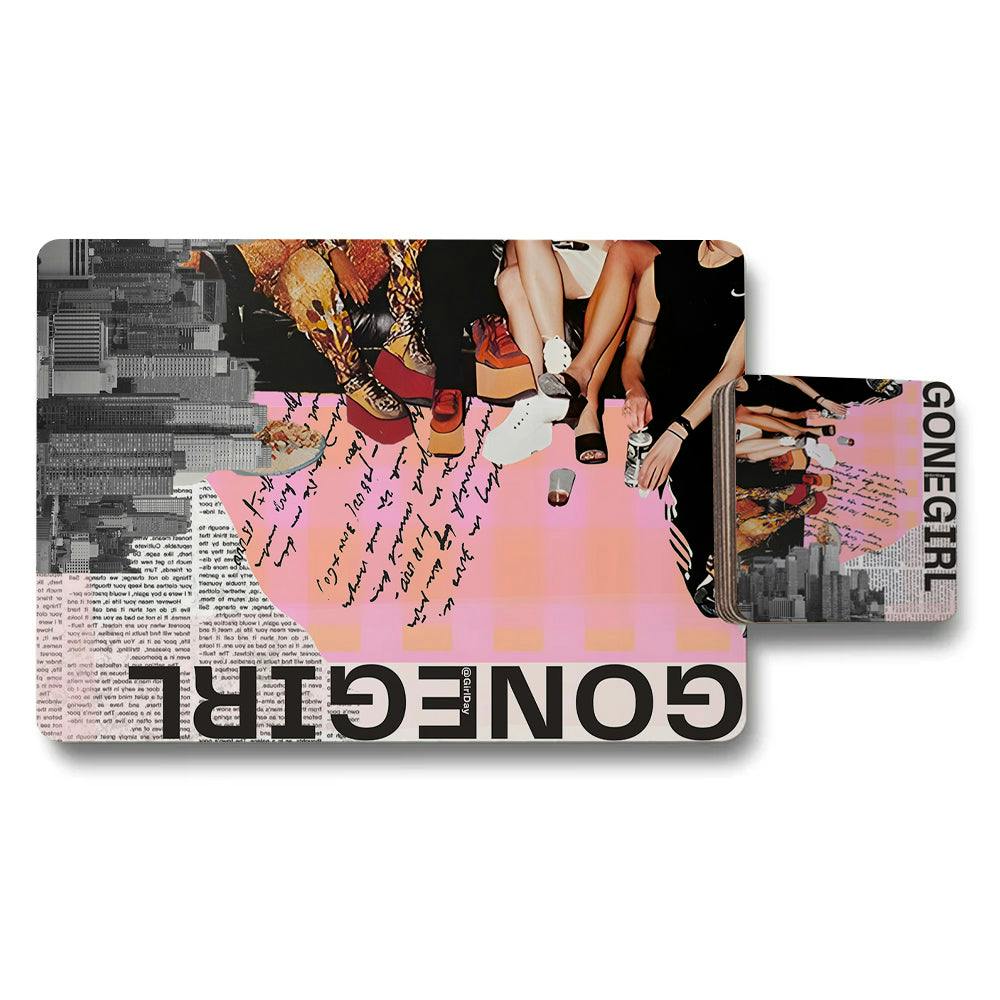 Benjamin Tate Design Set Of 12 Placemats And Coasters With Wood Backing Designer Artwork