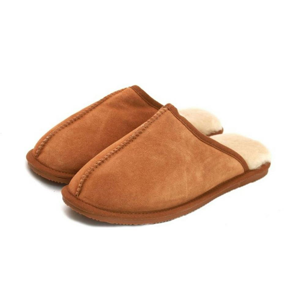 Eastern Counties Leather Unisex Sheepskin Lined Mule - Chestnut - 3 Uk - Chestnut - 100% Sheepskin