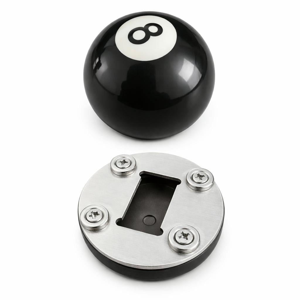 Rackhams Pool 8 Ball Half Ball Bottle Opener With Magnets For The Fridge