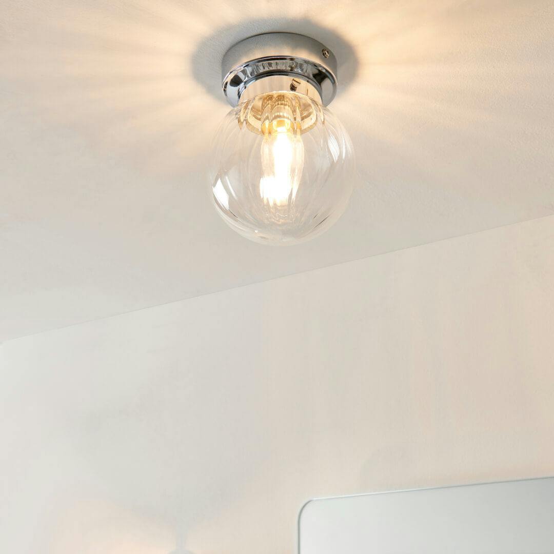 Pagazzi Lighting Light Pagazzi Ing Amelie Ip44 Flush Polished Chrome Ceiling
