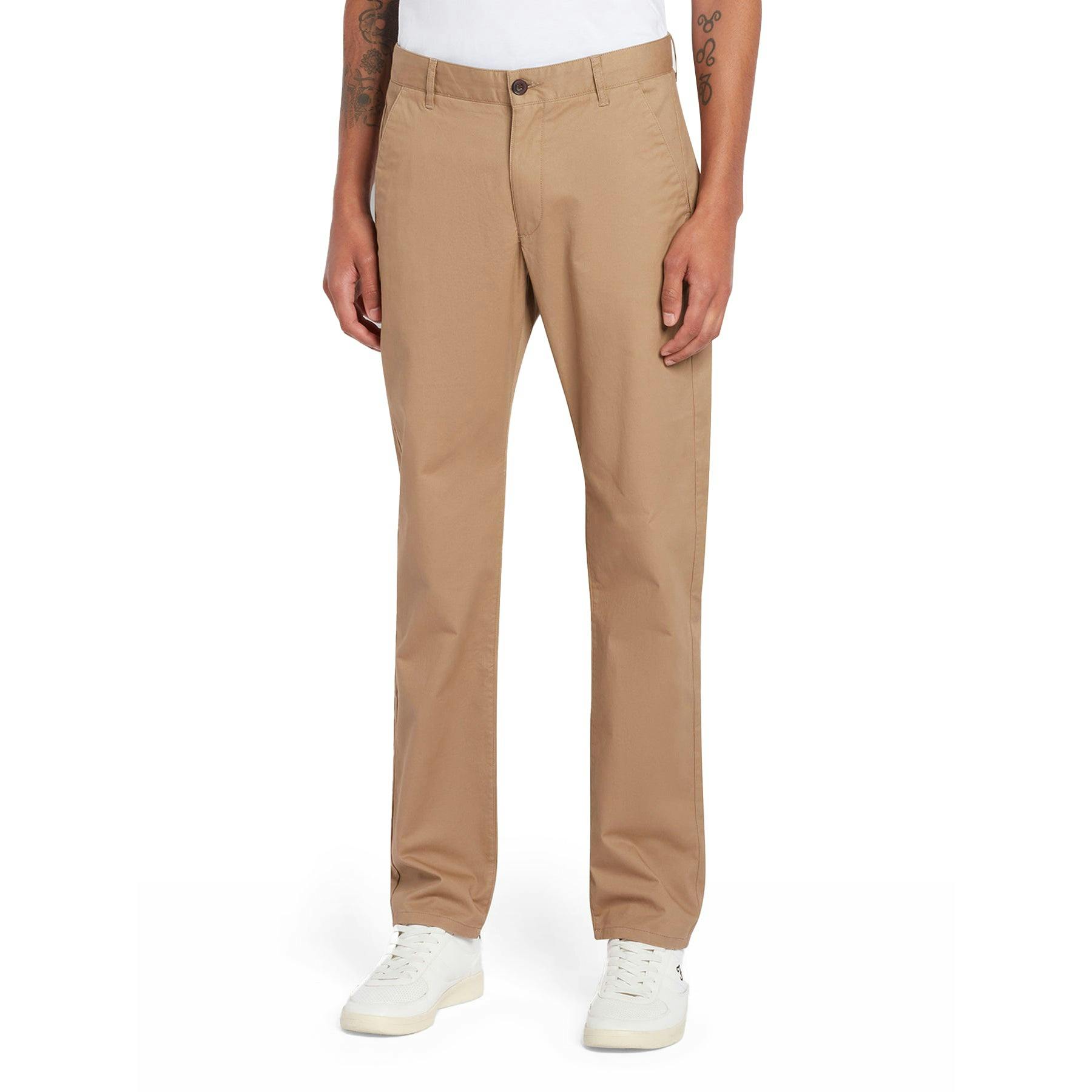 Farah Men's Beige Elm Regular Fit Twill Chinos - 30/30