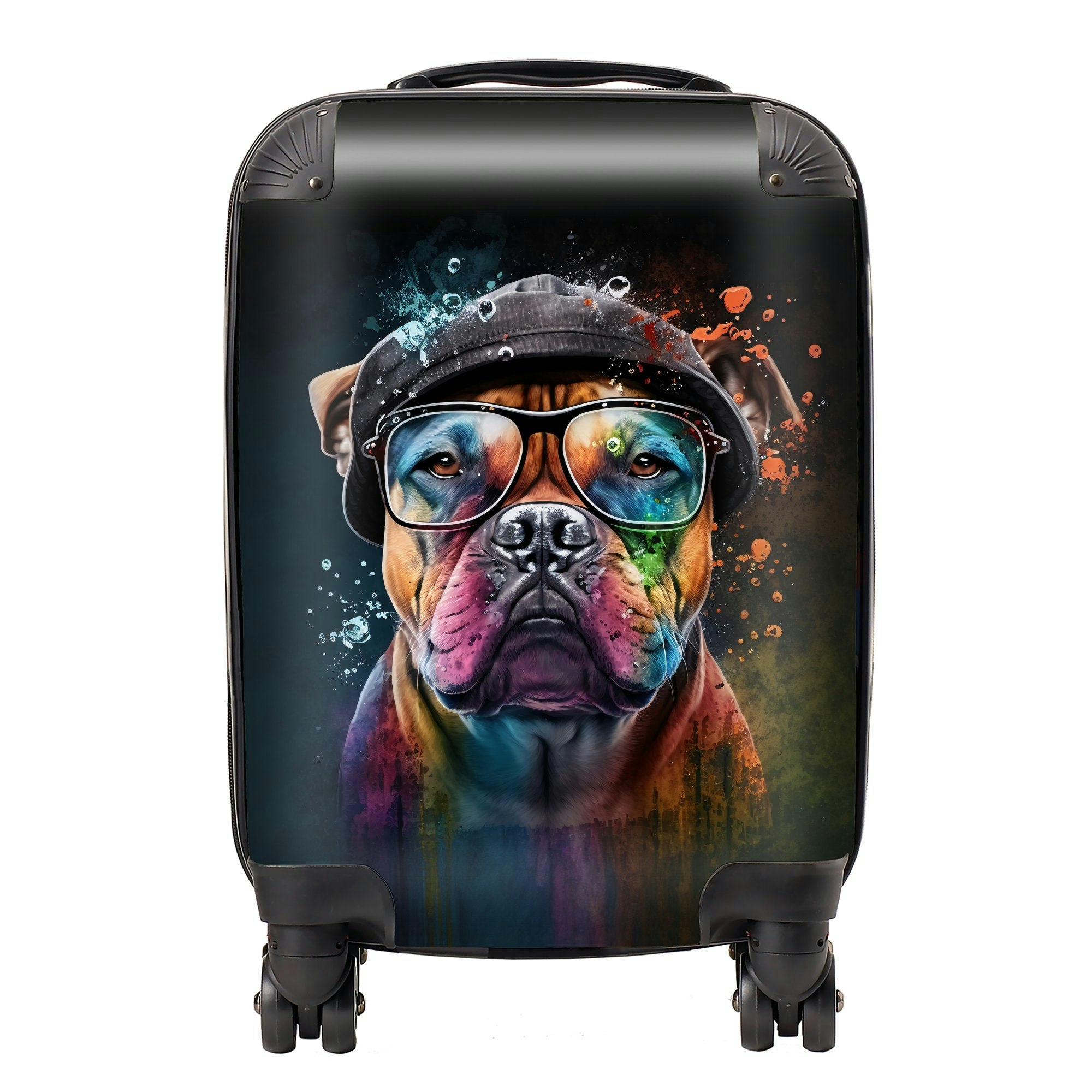 Warren Reed Staffordshire Bull Terrier Dog Splashart Suitcase - Small