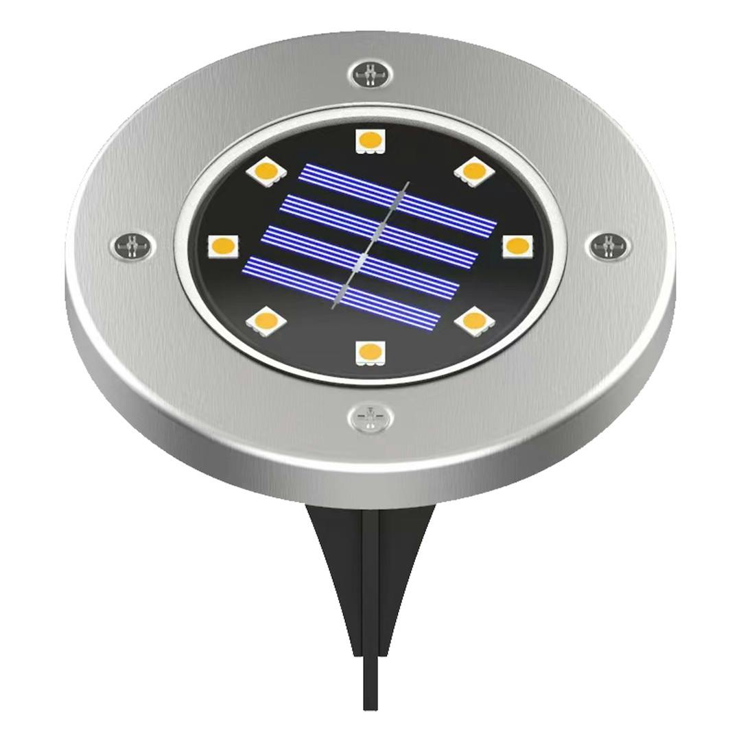 Milagro Silver/Light Solar Deck Lamp 3000K Ip44