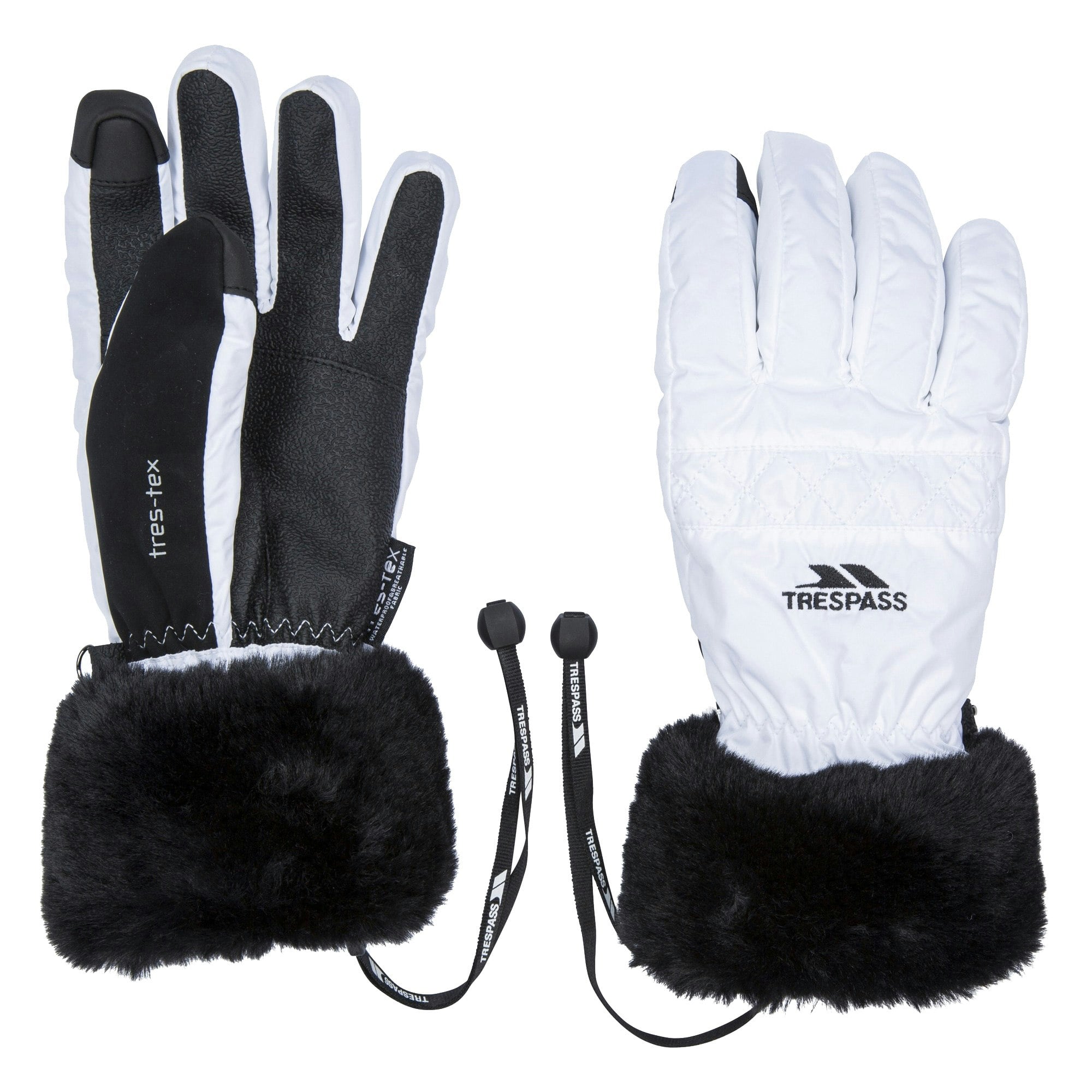 Trespass Women's White Yanki Gloves - Xl