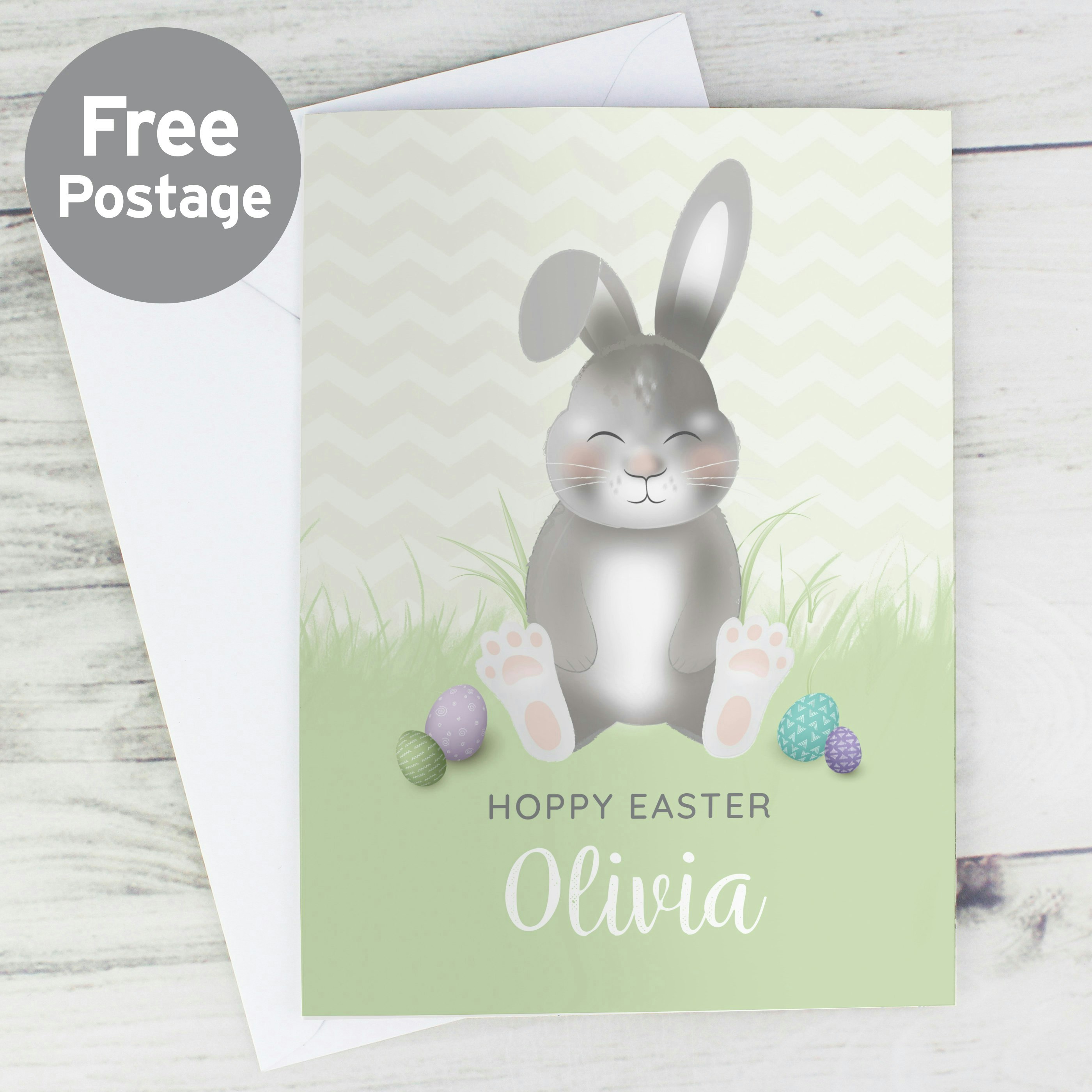 Personalised Memento Company Personalised Easter Bunny Card