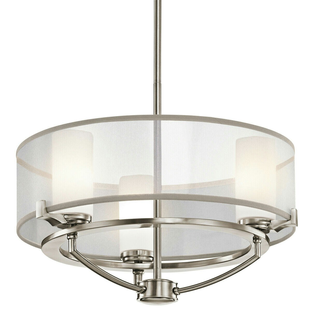Rackhams Light Bulb Chandelier Hanging Pendant Classic Pewter Led G9 3.5W Bulb Size 3