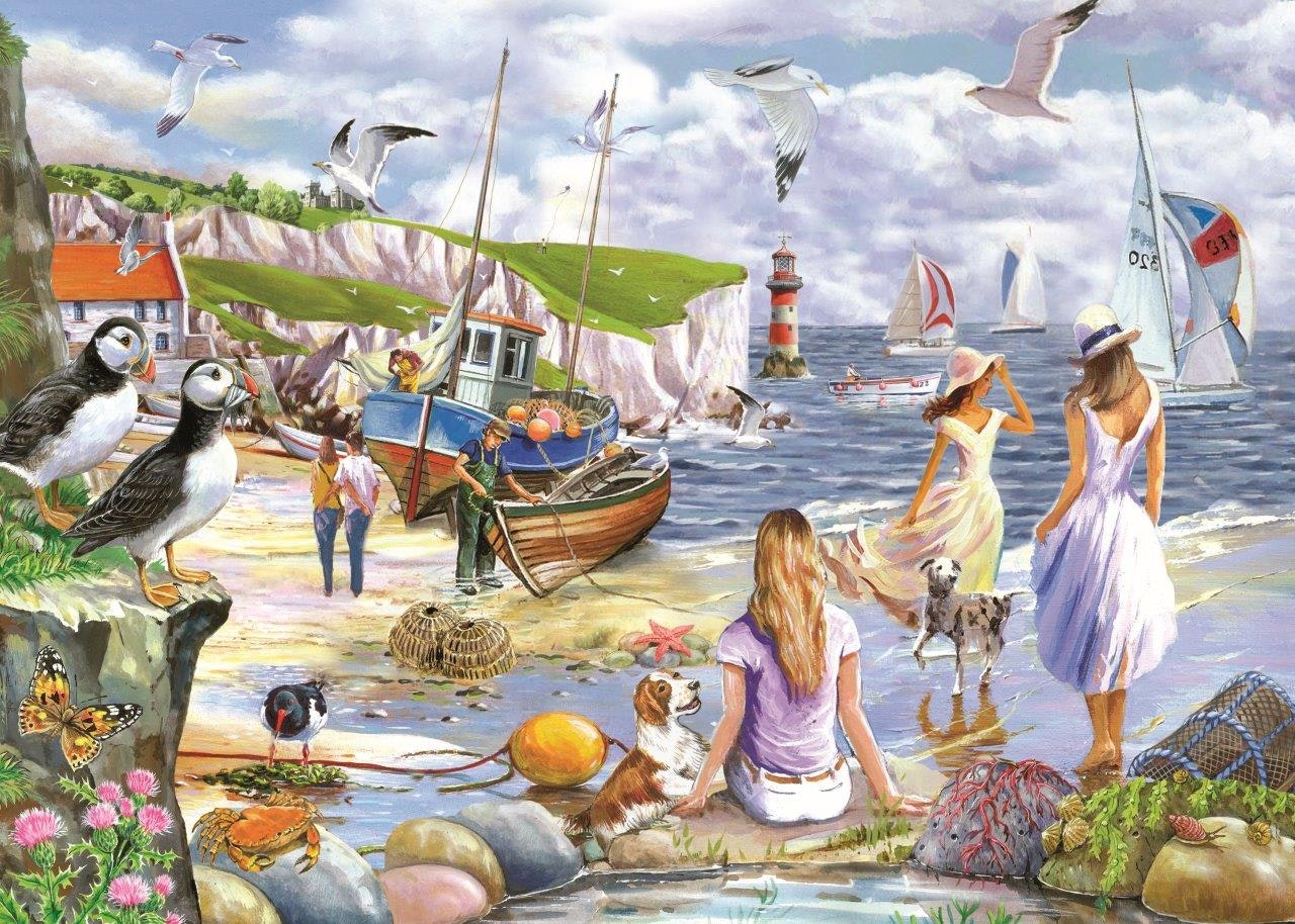 The House Of Puzzles Sea Shore Breezes - Big 500 Piece Jigsaw Puzzle