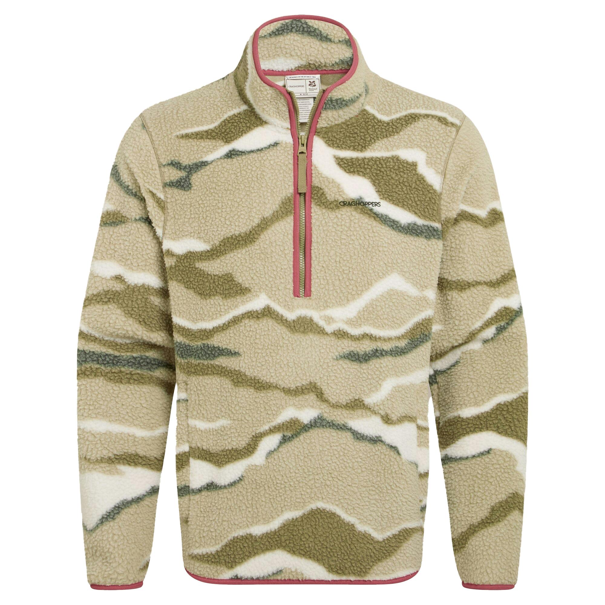 Craghoppers Men's National Trust Rawthey Landscape Fleece Top - Cardamom - 4XL - Cardamom - 100% Recycled Polyester