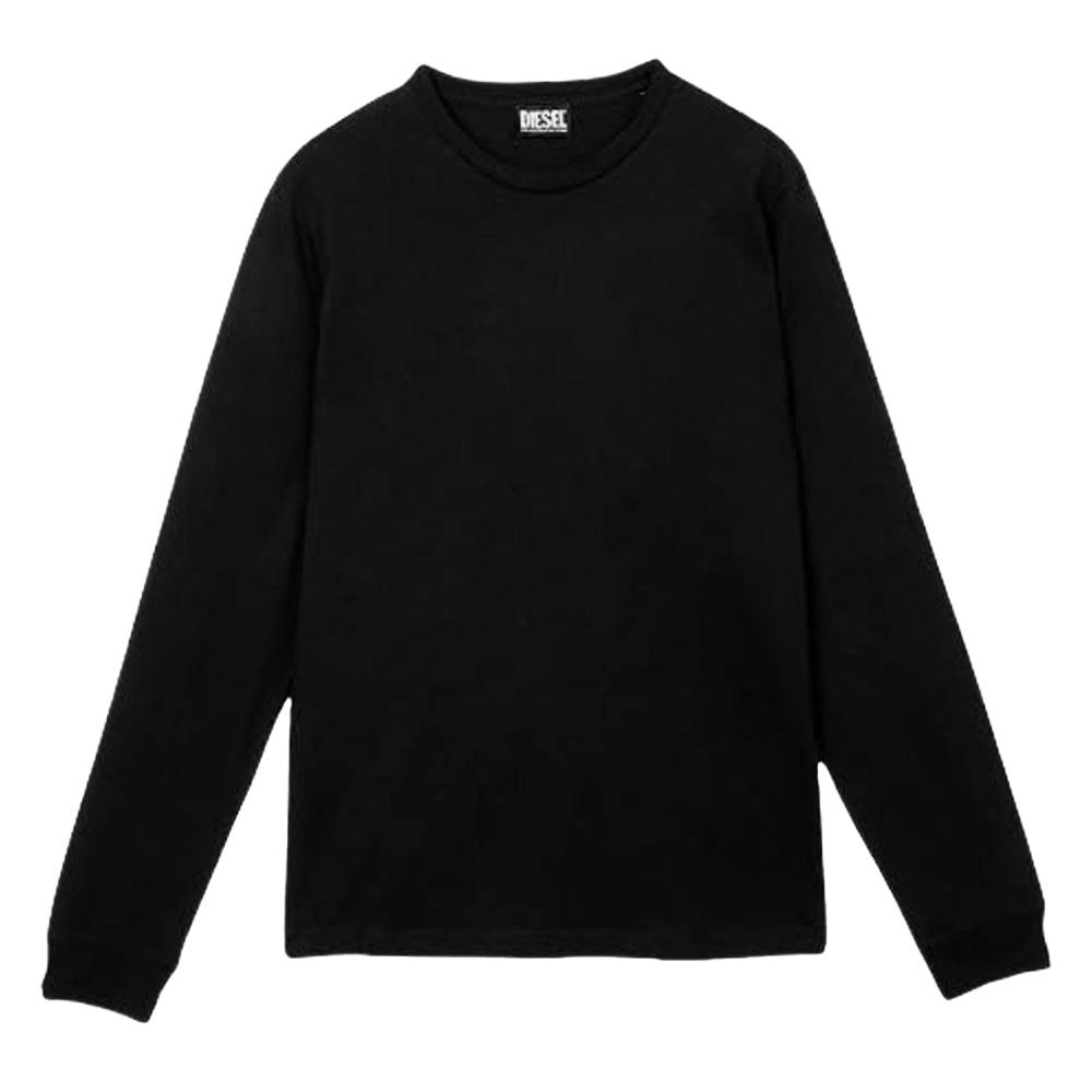 Diesel Unisex Black Adult T-Diego Long-Sleeved T-Shirt - M - 100% Cotton