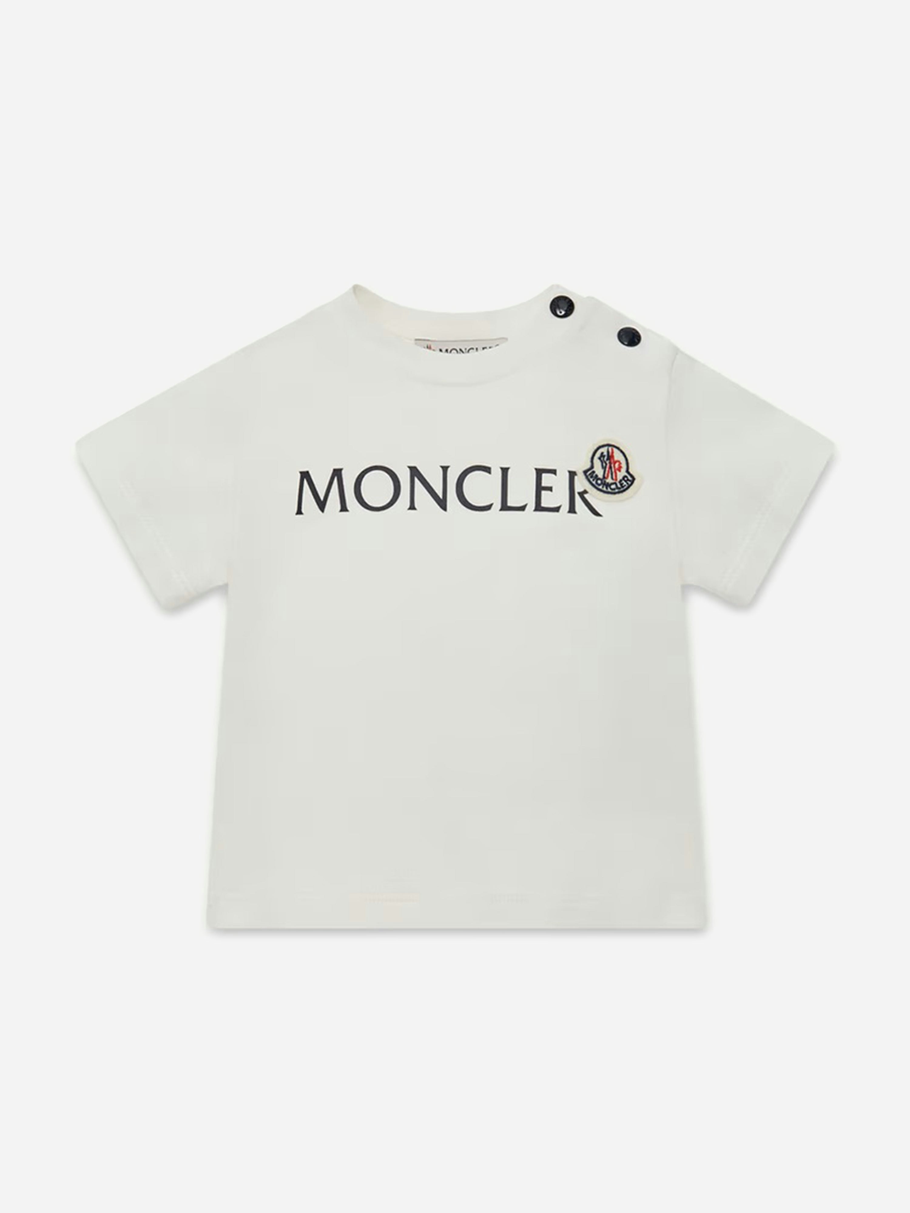 Moncler Enfant Men's Ivory Baby Boys Logo T-Shirt In - 3 Yrs